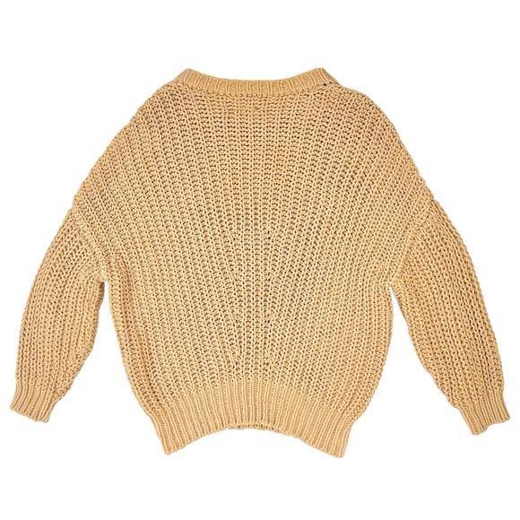 Babaa Jumper No18 Clay Pot Jumper - Beige Tan Thick Rib Cotton Knit Sweater - Picture 6 of 11